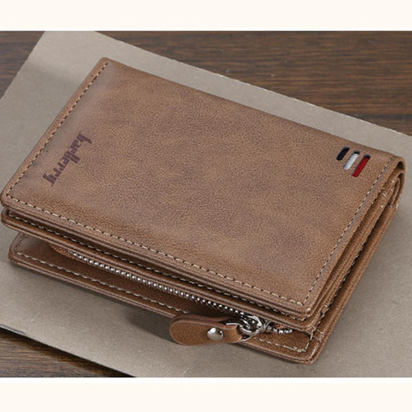 Men's multi-card leather wallet