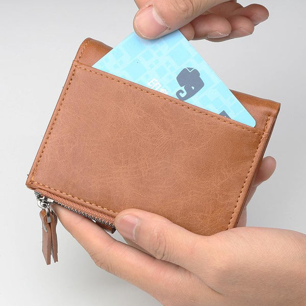 Men's Retro Multifunction Short Multi-Card Wallet