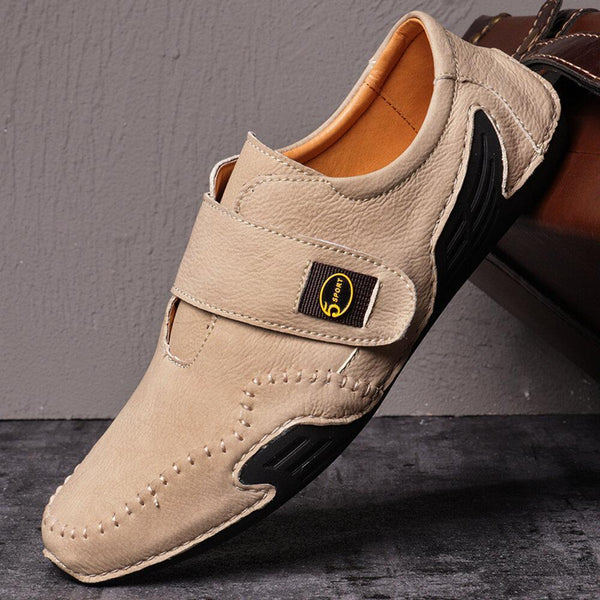 Kaegreel Herrenhandheft Lederhakenschleife Weiche lässige Fahrschuhe