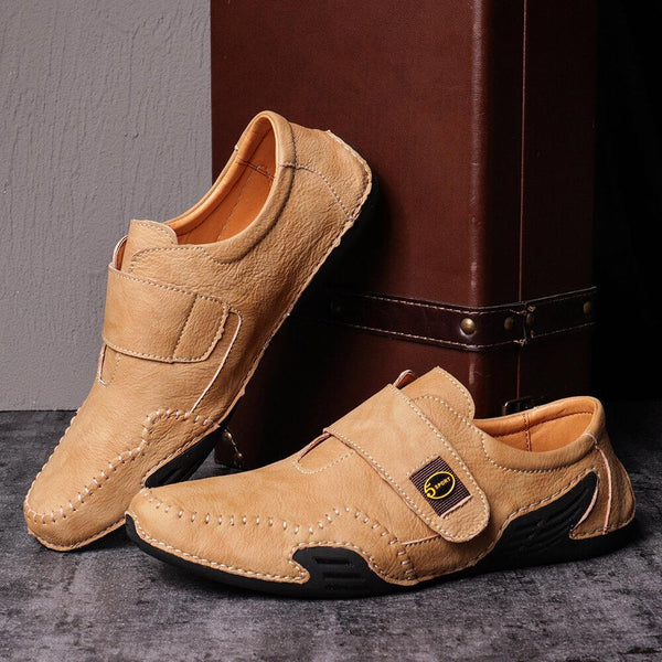 Kaegreel Herrenhandheft Lederhakenschleife Weiche lässige Fahrschuhe