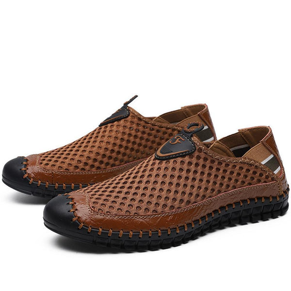 Kaegreel Grand taille Hommes Couture à la main maille chaussures d'eau en plein air Sneakers résistant à la glissement extérieure