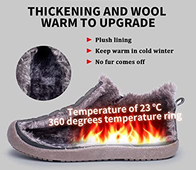 Kaegreel Men's Waterproof Warm Plush Lined Outdoor Snow Ankle Boots (People with wide/thick/arched feet are advised to choose a larger shoe.)