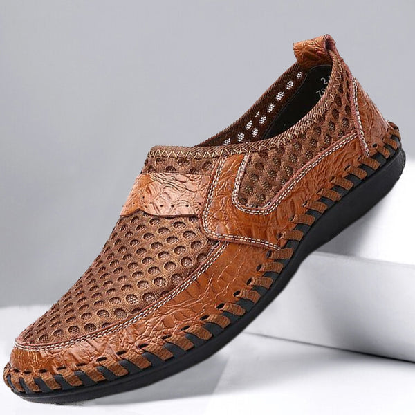 Kaegreel мужская прошивка сотовой сетки мягкие мокасины дышащая открытая повседневная обувь