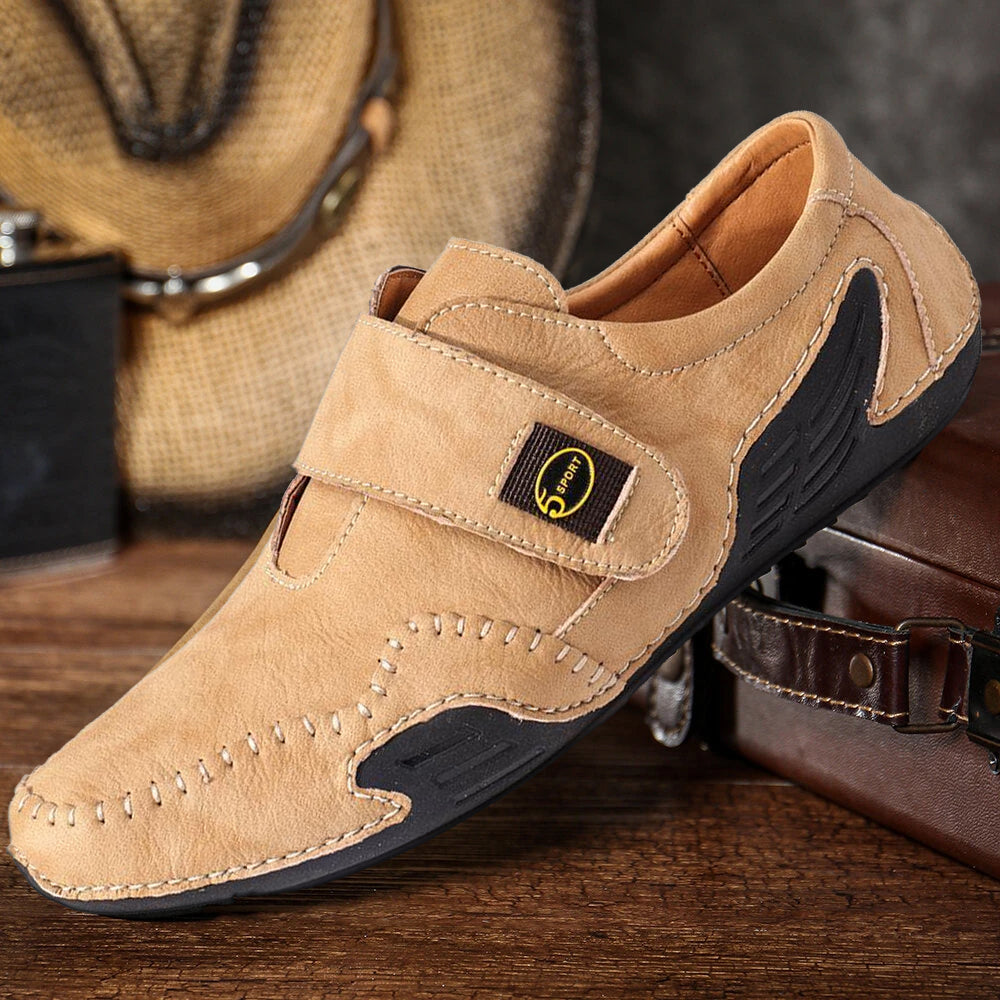 Kaegreel Herrenhandheft Lederhakenschleife Weiche lässige Fahrschuhe
