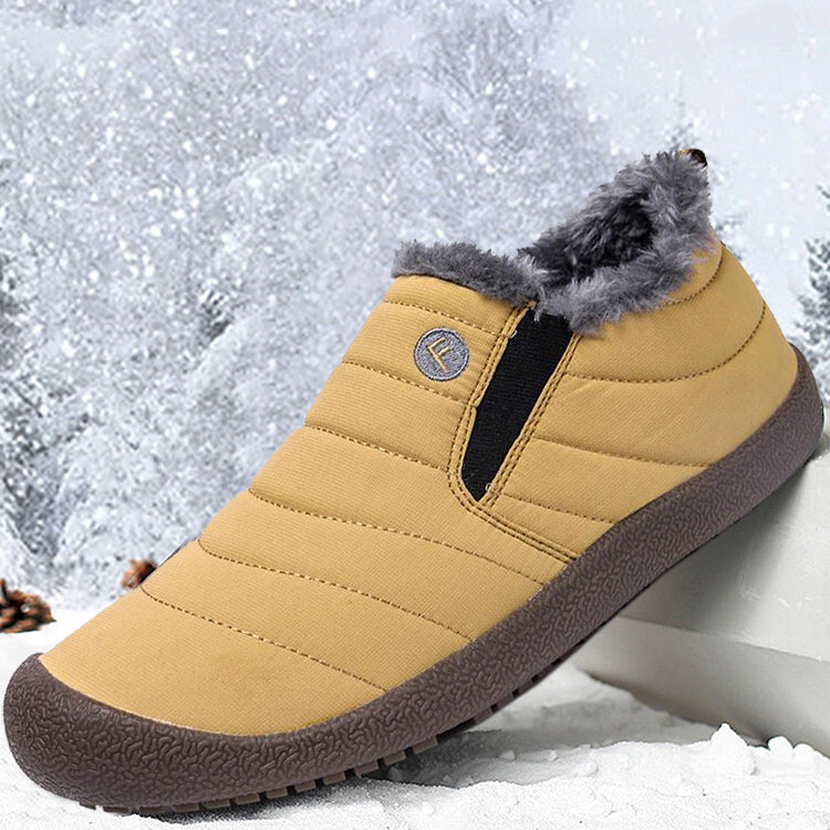Kaegreel Men's Waterproof Warm Plush Lined Outdoor Snow Ankle Boots ...