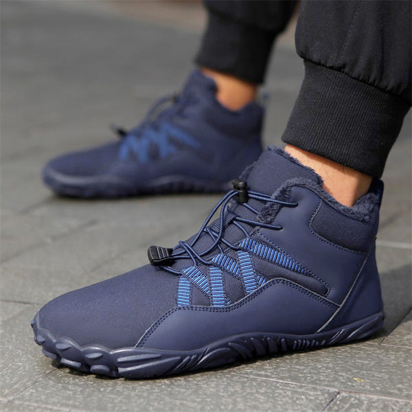 Men's Barefoot shoes Five-finger Outdoor Sports Cotton shoes Unisex Velvet Warm Snow Boots Wear-resistant Anti-ski Ground Boots Thickened Winter shoes