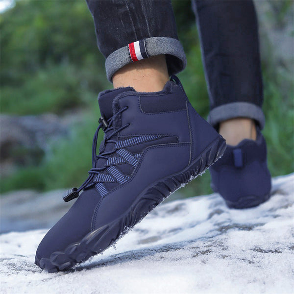 Women's Barefoot shoes Five-finger Outdoor Sports Cotton shoes Unisex Velvet Warm Snow Boots Wear-resistant Anti-ski Ground Boots Thickened Winter shoes