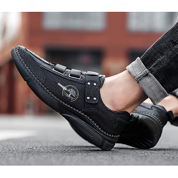 Kaegreel Men's Fashion Casual Loafers Quality Leather Flats Moccasins Shoes Comfortable Driving Shoes