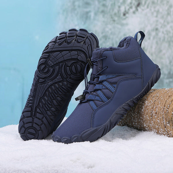 Women's Barefoot shoes Five-finger Outdoor Sports Cotton shoes Unisex Velvet Warm Snow Boots Wear-resistant Anti-ski Ground Boots Thickened Winter shoes