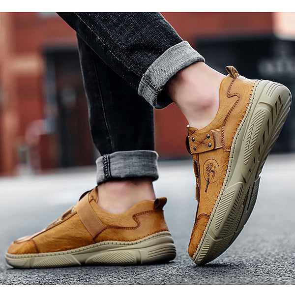 Kaegreel Men's Fashion Casual Loafers Quality Leather Flats Moccasins Shoes Comfortable Driving Shoes
