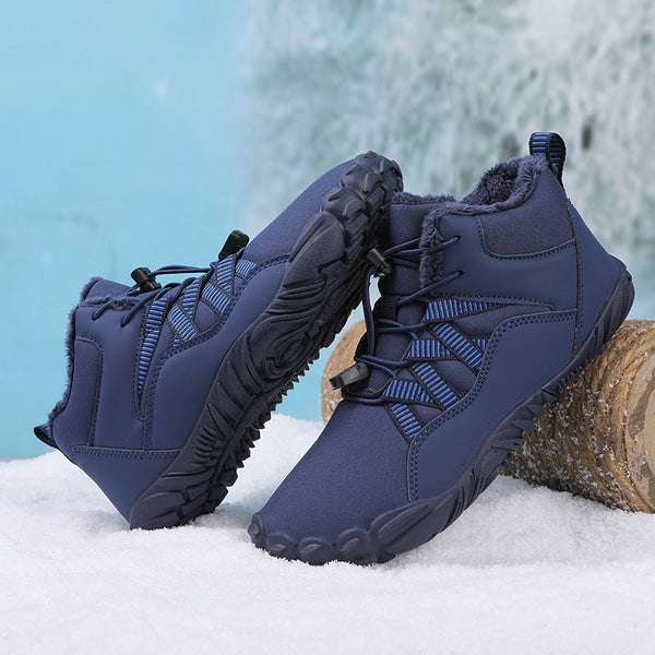 Women's Barefoot shoes Five-finger Outdoor Sports Cotton shoes Unisex Velvet Warm Snow Boots Wear-resistant Anti-ski Ground Boots Thickened Winter shoes