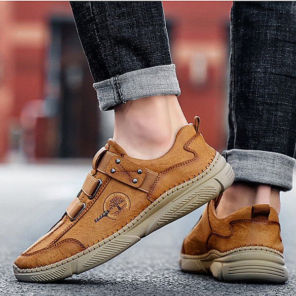 Kaegreel Men's Fashion Casual Loafers Quality Leather Flats Moccasins Shoes Comfortable Driving Shoes
