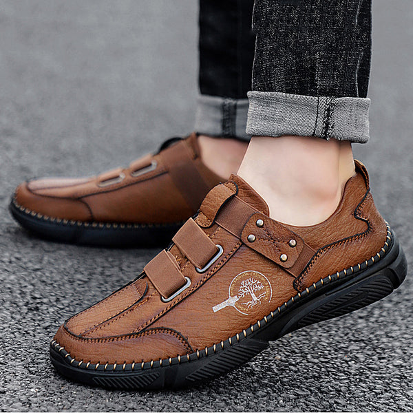Kaegreel Men's Fashion Casual Loafers Quality Leather Flats Moccasins Shoes Comfortable Driving Shoes