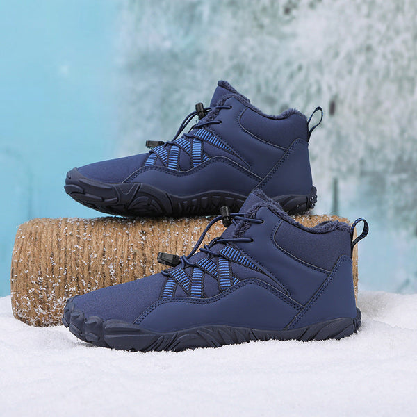 Women's Barefoot shoes Five-finger Outdoor Sports Cotton shoes Unisex Velvet Warm Snow Boots Wear-resistant Anti-ski Ground Boots Thickened Winter shoes