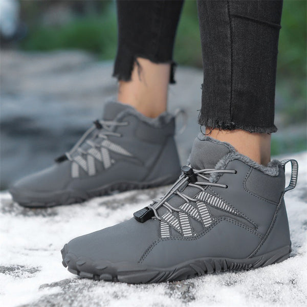 Women's Barefoot shoes Five-finger Outdoor Sports Cotton shoes Unisex Velvet Warm Snow Boots Wear-resistant Anti-ski Ground Boots Thickened Winter shoes