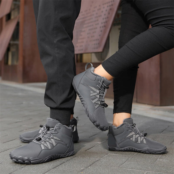 Women's Barefoot shoes Five-finger Outdoor Sports Cotton shoes Unisex Velvet Warm Snow Boots Wear-resistant Anti-ski Ground Boots Thickened Winter shoes