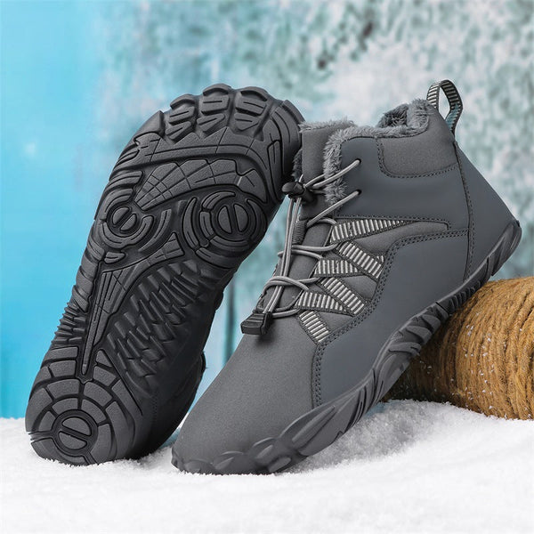 Women's Barefoot shoes Five-finger Outdoor Sports Cotton shoes Unisex Velvet Warm Snow Boots Wear-resistant Anti-ski Ground Boots Thickened Winter shoes