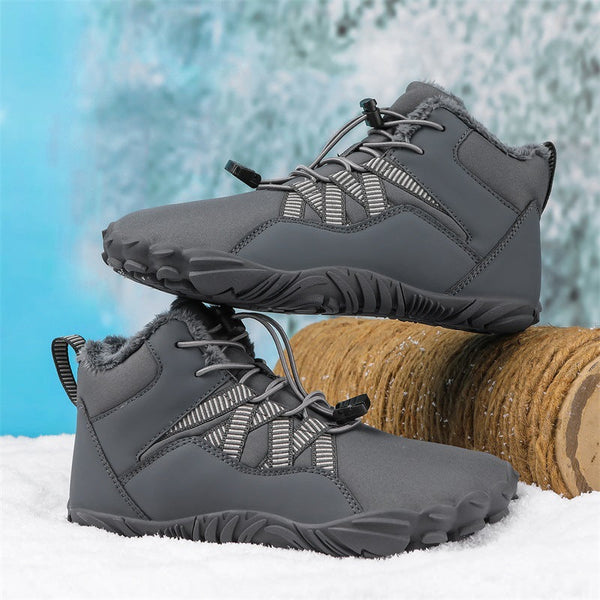 Men's Barefoot shoes Five-finger Outdoor Sports Cotton shoes Unisex Velvet Warm Snow Boots Wear-resistant Anti-ski Ground Boots Thickened Winter shoes