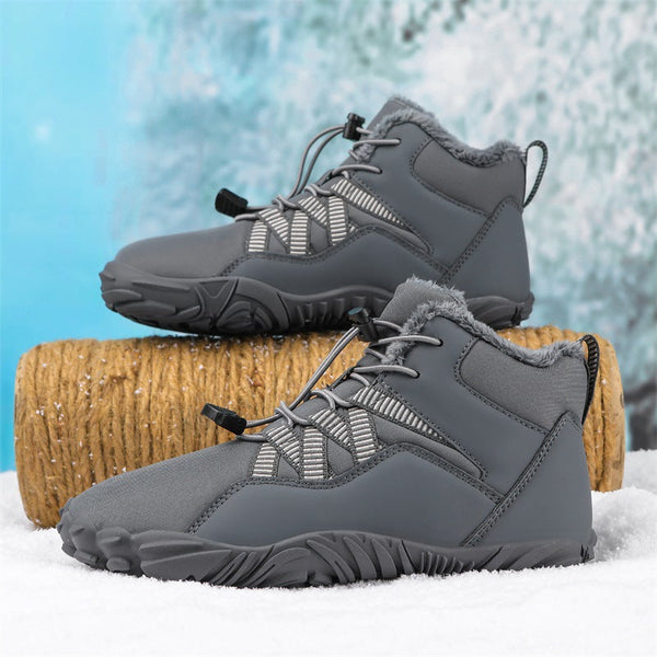 Women's Barefoot shoes Five-finger Outdoor Sports Cotton shoes Unisex Velvet Warm Snow Boots Wear-resistant Anti-ski Ground Boots Thickened Winter shoes