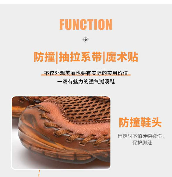 Men Hand Stitching Sandals Breathable Mesh Soft Sole Casual Shoes