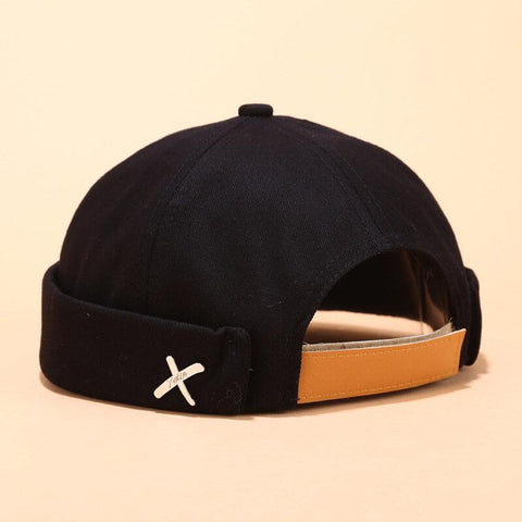 Men & Women Sailor Cap Rolled Cuff Retro Brims Without Hat Beanie Hats Skull Caps