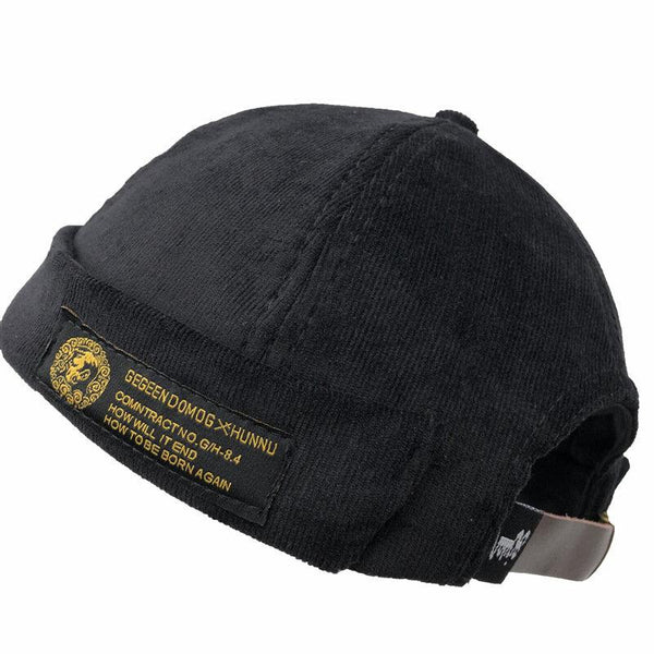 Men & Women Couples Adjustable Solid Cord Brim Hats Retro Crimping Bucket Cap