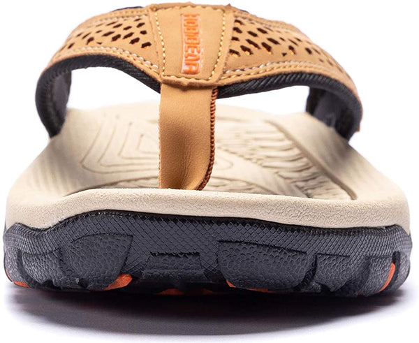 Men Sandals Leather Sport Flip Flops Comfort Casual Outdoor