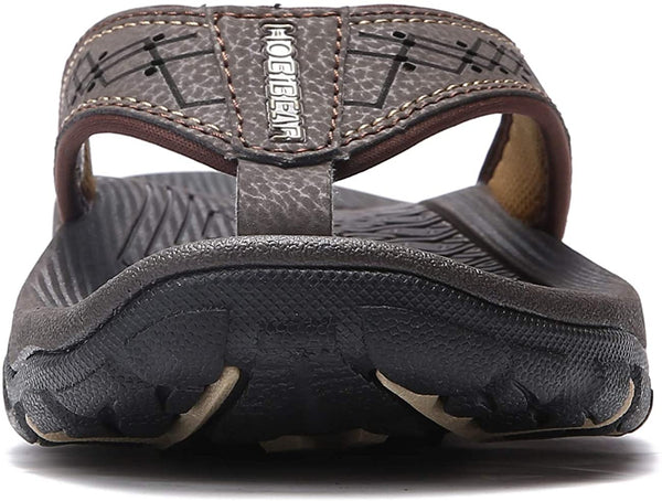 Men Sandals Leather Sport Flip Flops Comfort Casual Outdoor