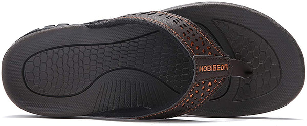 Men Sandals Leather Sport Flip Flops Comfort Casual Outdoor