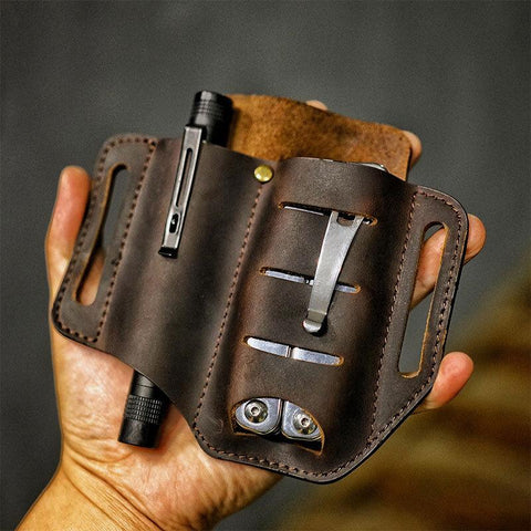 Men's Genuine Leather Wing Leather Holster Belt Bag