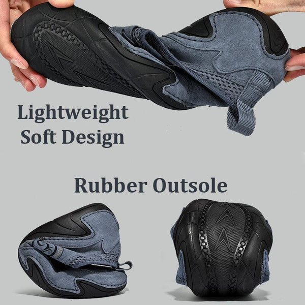 Men large rubber sole lacing light soft casual flats