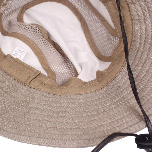 Men's Women's Cotton Embroidery Visor Bucket Bucket Hat Foldable Breathable Adjustable Chin Strap