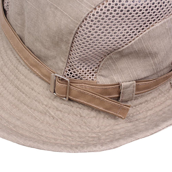 Men's Women's Cotton Embroidery Visor Bucket Bucket Hat Foldable Breathable Adjustable Chin Strap