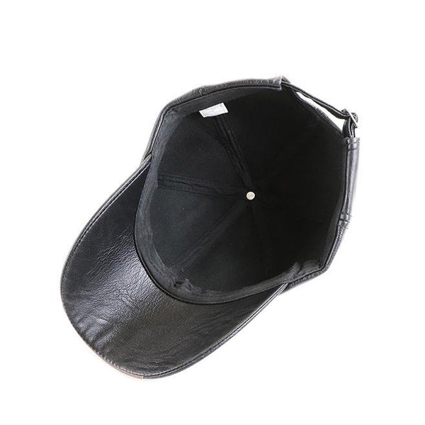 Men's PU Leather Vintage Baseball Cap Casual Outdoor Adjustable Warm Lightness Hats