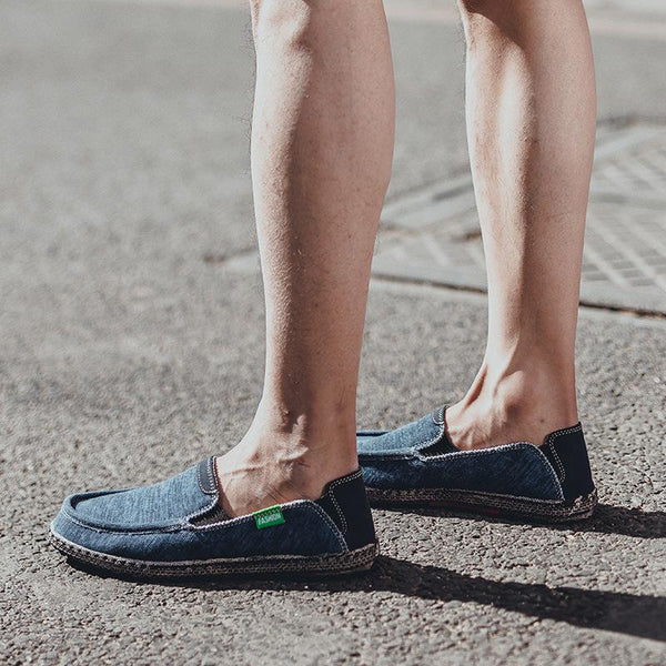 Men's Canvas Shoes Slip on Deck Shoes Casual Fabric Boat Shoes Non-Slip Casual Loafer Flat Outdoor