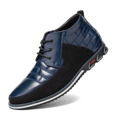 Мужские круглые носки на шнуровке бизнеса повседневные кожаные ботильоны для лодыжки (узкая ширина обуви, большего размера рекомендуется.)