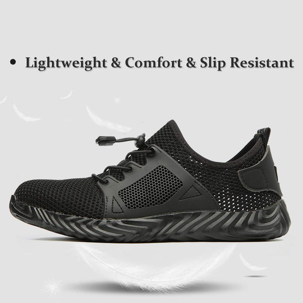 Men's Work Shoes Mesh Breathable Lightweight Comfortable Steel Toe Safety Industrial Construction Non-slip shoes