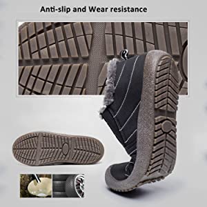 Kaegreel Women's Waterproof Warm Plush Lined Outdoor Snow Ankle Boots (People with wide/thick/arched feet are advised to choose a larger shoe.)