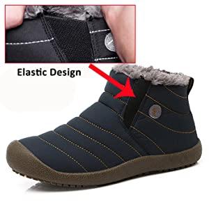 Kaegreel Women's Waterproof Warm Plush Lined Outdoor Snow Ankle Boots (People with wide/thick/arched feet are advised to choose a larger shoe.)