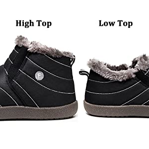 Kaegreel Women's Waterproof Warm Plush Lined Outdoor Snow Ankle Boots (People with wide/thick/arched feet are advised to choose a larger shoe.)