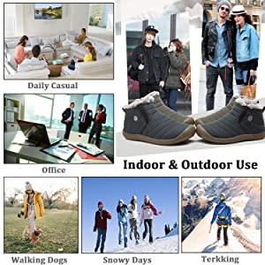Kaegreel Women's Waterproof Warm Plush Lined Outdoor Snow Ankle Boots (People with wide/thick/arched feet are advised to choose a larger shoe.)