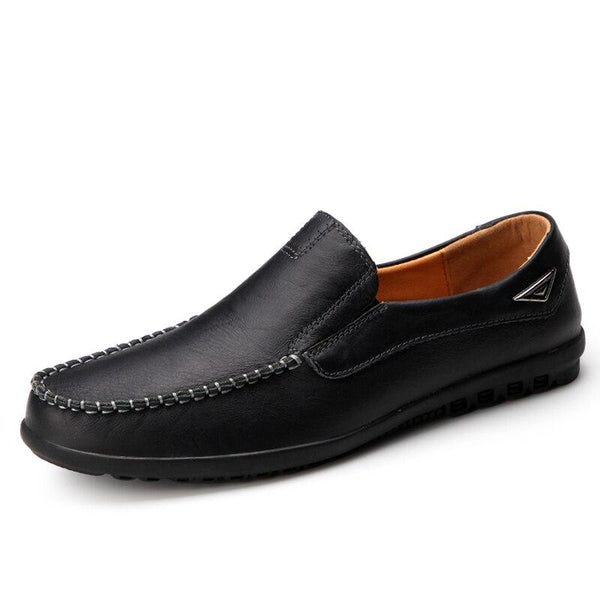 Kaegreel Men's Leather Non Slip Soft Sole Moccasins Driving Shoes Loafers