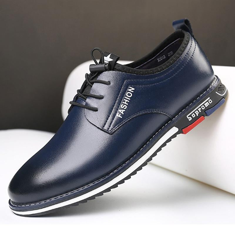 Kaegreel Men's Fashion Casual Leather Slip-on Business Dress Shoes