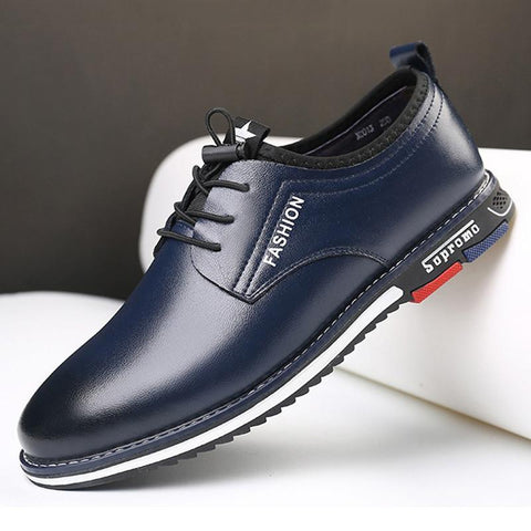Kaegreel Men's Fashion Casual Leather Slip-on Business Dress Shoes