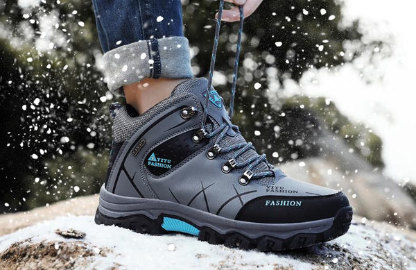 Le cuoio impermeabile da uomo Kaegreel Stivali da trekking da escursionismo da lavoro caldi scarpe da lavoro scarpe da lavoro invernali