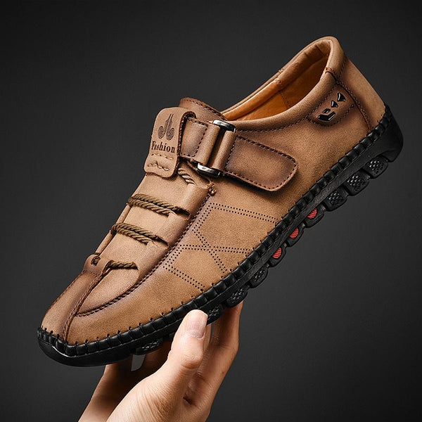 Kaegreel Mens Men Handmade Casual Fashion Sneakers Genuine Leather Loafers Moccasins Breathable Slip On Shoes