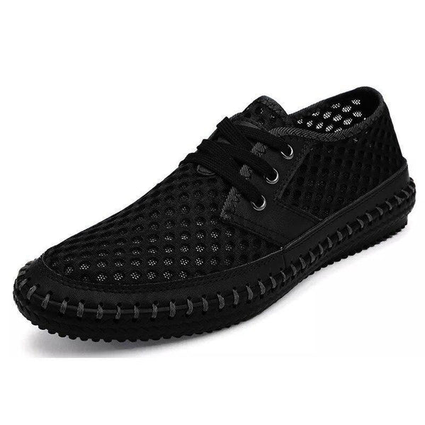 Summer Breathable Mesh Men Casual Shoes For Comfortable Handmade Men Lace-Up Loafers Men Shoes
