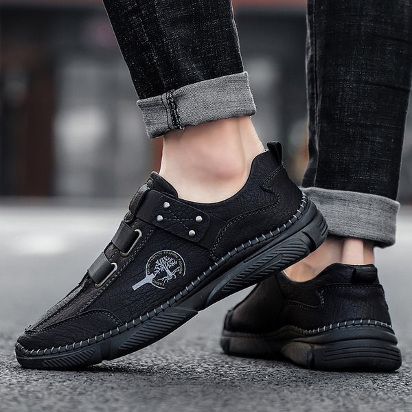 Kaegreel Men's Fashion Casual Loafers Quality Leather Flats Moccasins Shoes Comfortable Driving Shoes