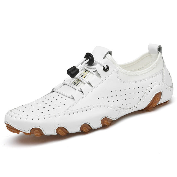 Kaegreel Cuir à la main Homme Respirant Respirant Casual Soled Sold Sold Sold Soupes Chaussures Sneakers