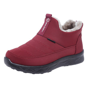 Ladies Snow Boots Winter Shoes for Women Fur Lining Warm Winter Ankle Boots Outdoor Zipper Waterproof Slip On Comfortable Shoes